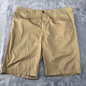 Eddie Bauer Mens Size 44 Khaki Chino Shorts Tan Cotton Flat Front  Inseam 10